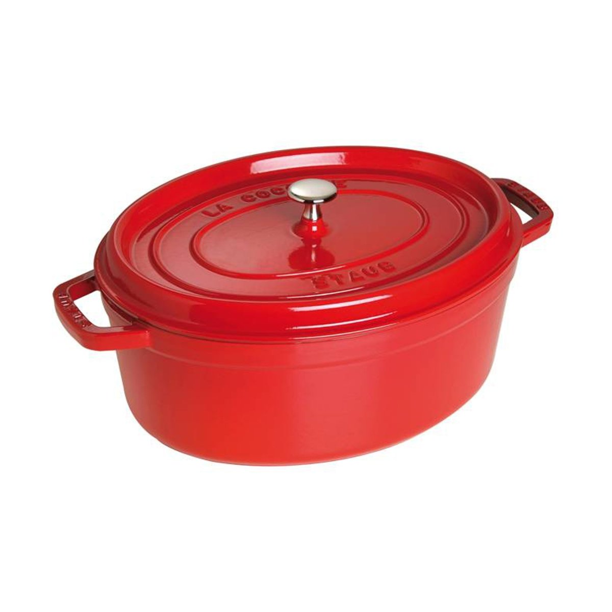 Cocotte fonte ovale cherry 37 cm 8 l rouge, STAUB