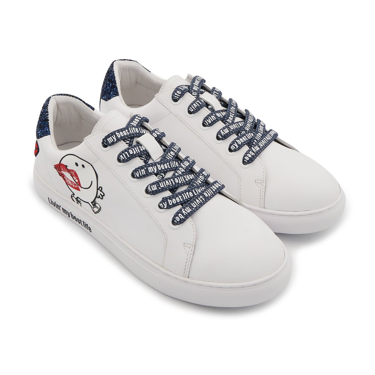 Baskets En Cuir Simone Monsieur Madame My Best Life blanc, BONS BAISERS