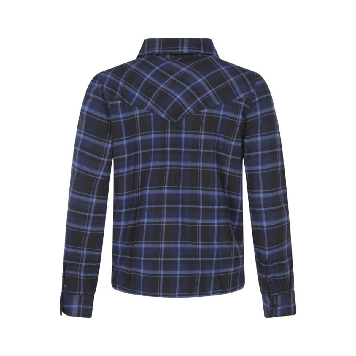 Chemisier blouse en coton marine à carreaux avec une coupe ajustée marine, MUSTANG