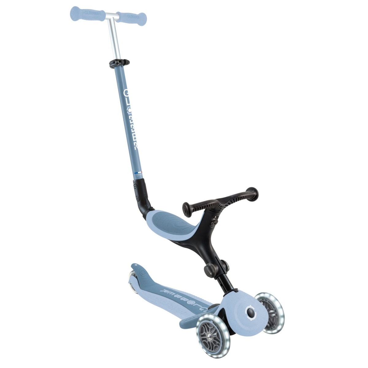 Trottinette évolutive GO-UP ACTIVE LIGHTS ECO bleu pastel, GLOBBER