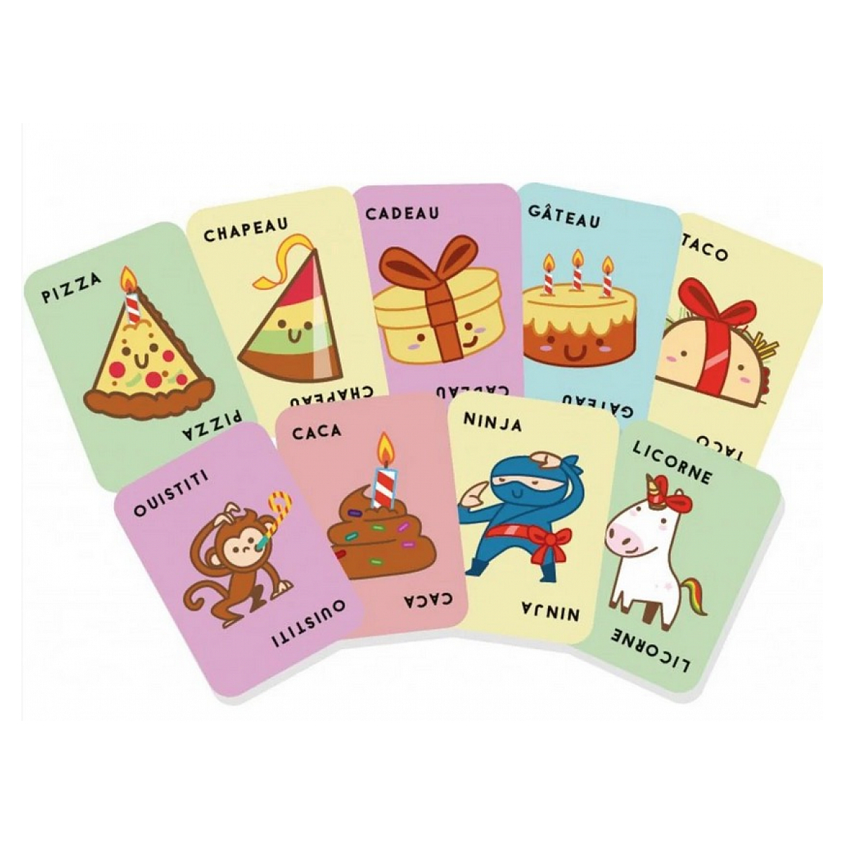 Taco Chapeau Gateau cadeau pizza le jeu de rapidite couleur unique, BLUE ORANGE