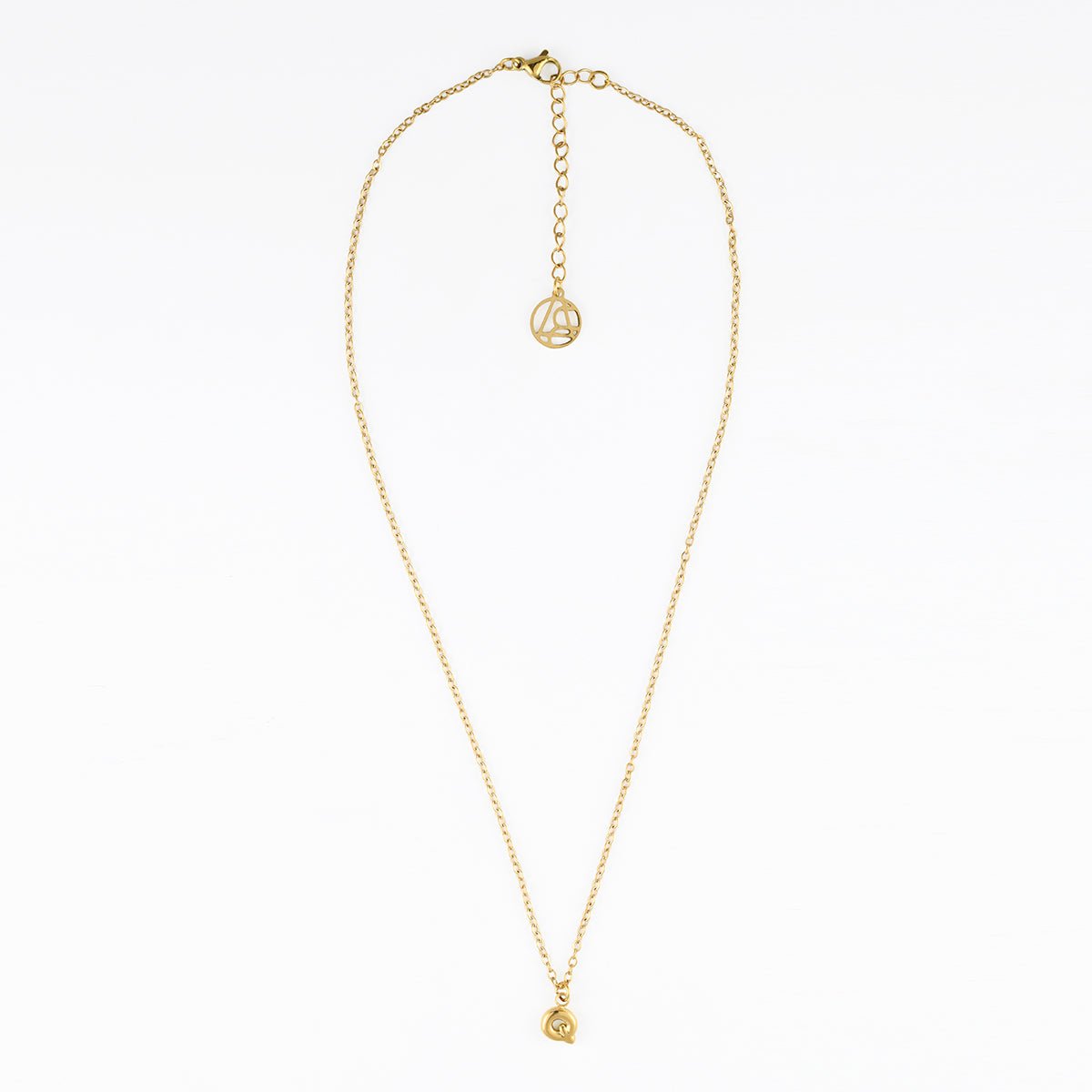 Collier à pendentif lettre Q acier inoxydable doré, BALABOOSTE