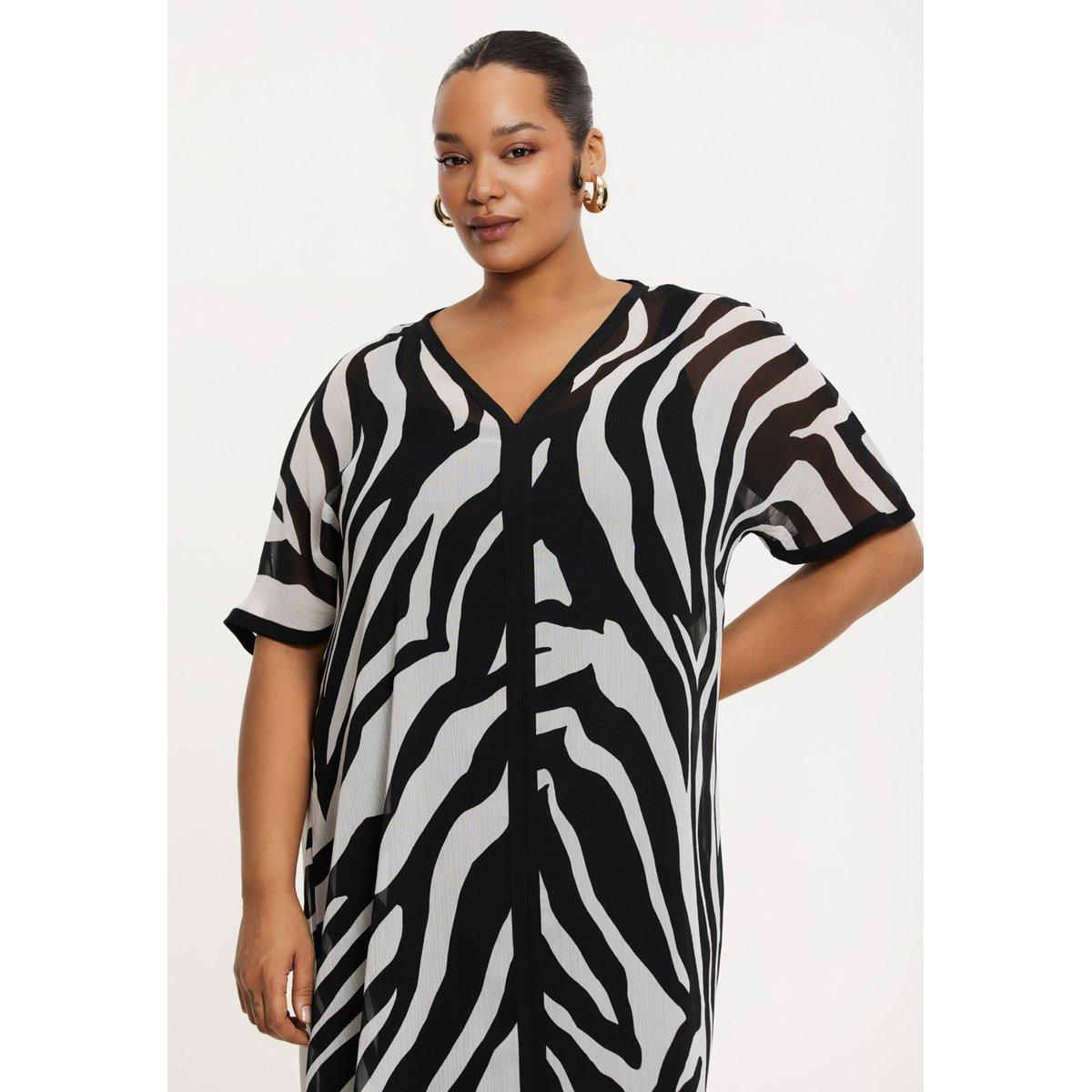Robe imprimée noir, YOEK