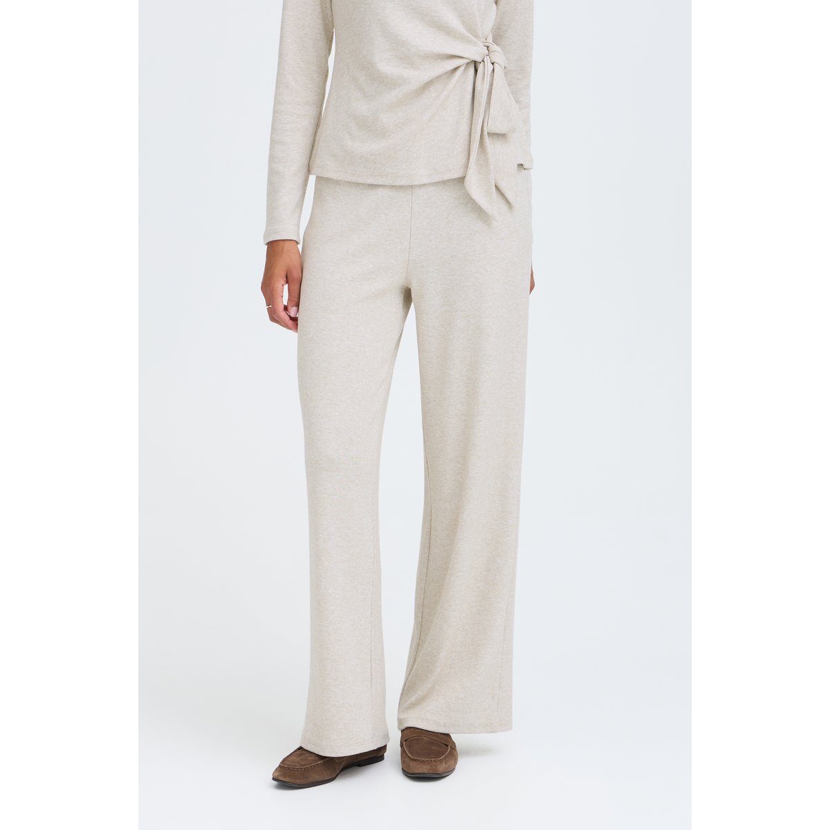 Pantalon décontracté beige oatmeal melange, B.YOUNG