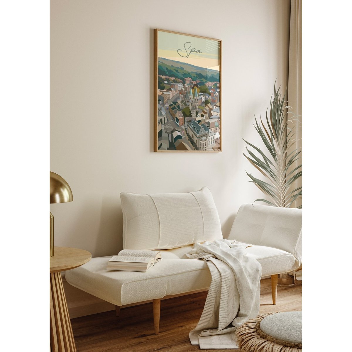Affiche ville Spa blanc, L'AFFICHERIE