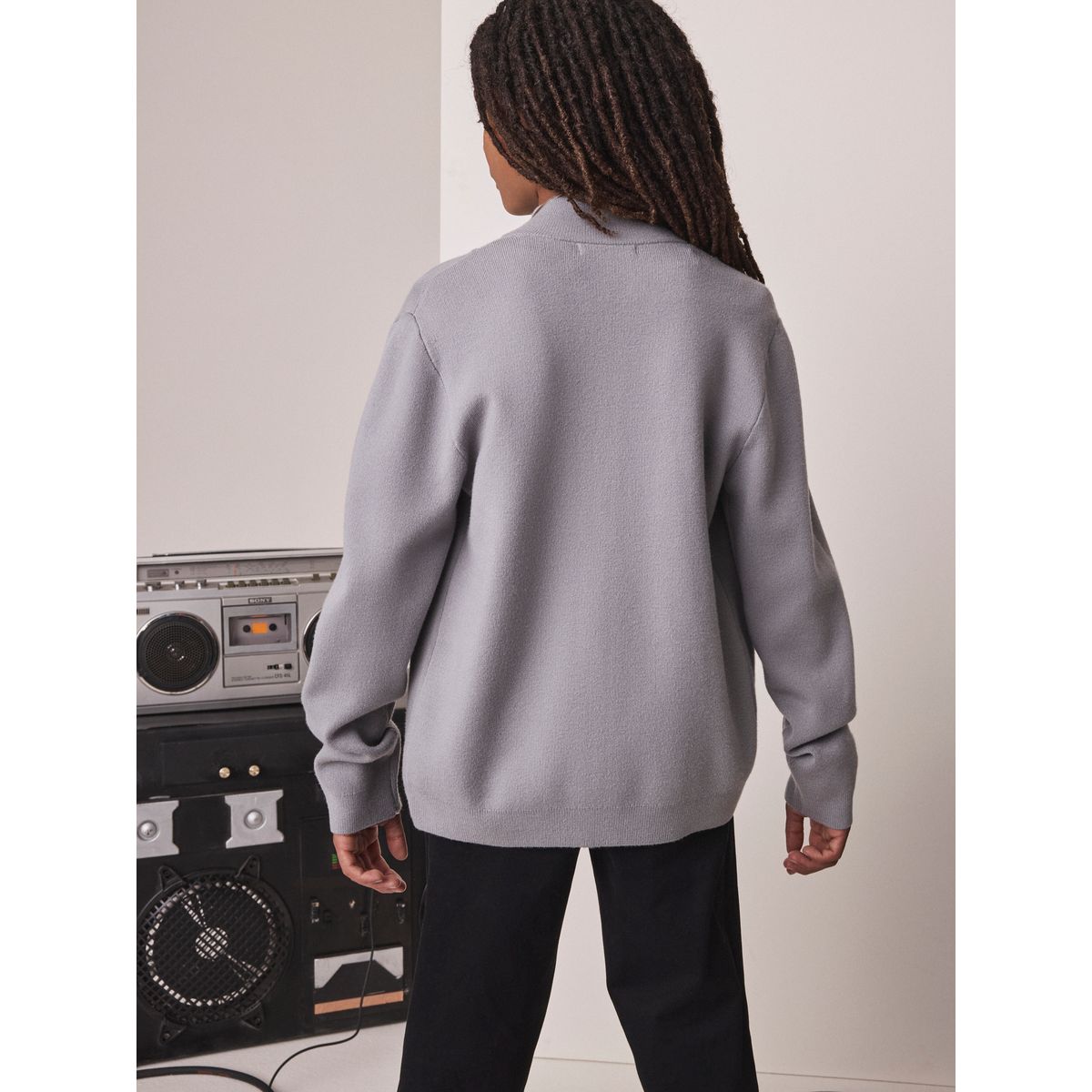 Ensemble bébé robe et collants gris, NEXT