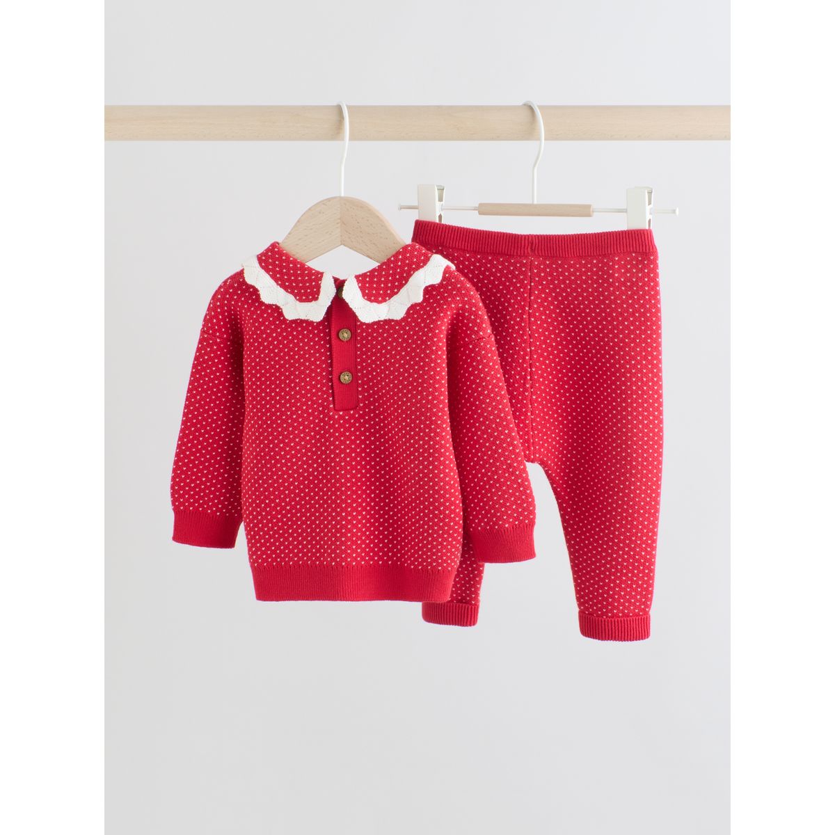 Pull de noël et legging bébé père noël rouge, NEXT