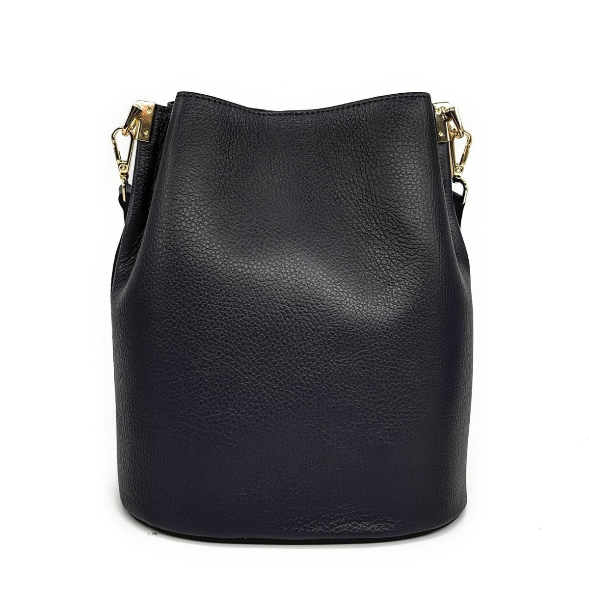 Sac seau en cuir grainé GEORGIA noir, OH MY BAG