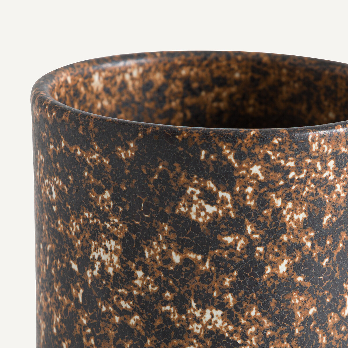 Lot de 2 mugs en grès émaillé mat, Rusty marron/blanc, AM.PM