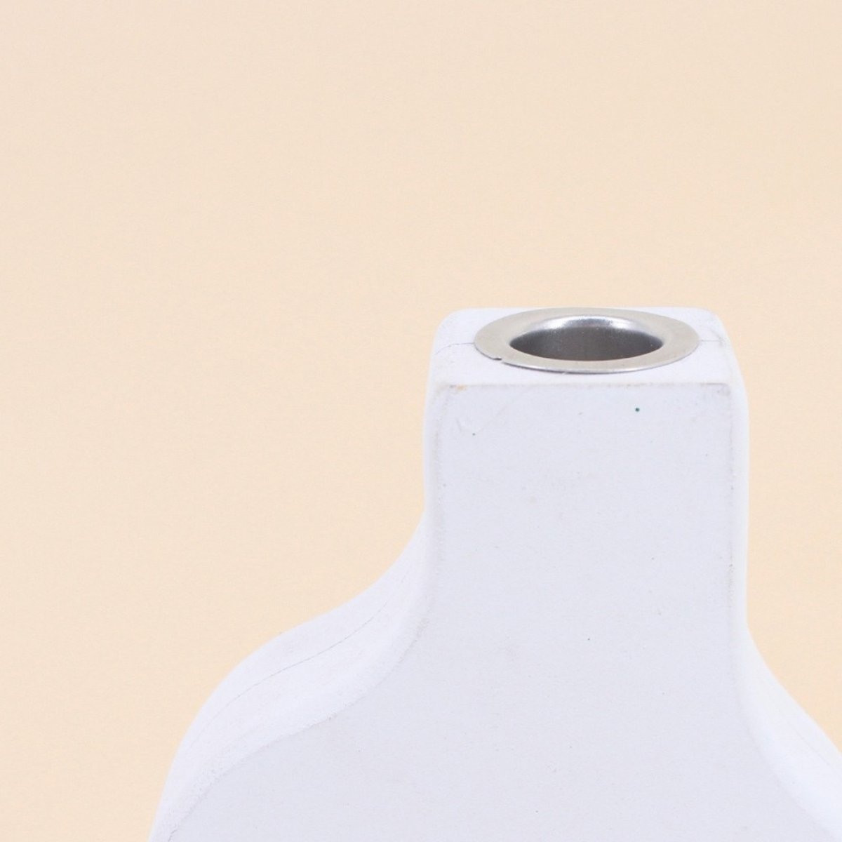 Set de 2 bougeoirs design terracotta - blanc, ORNAMI