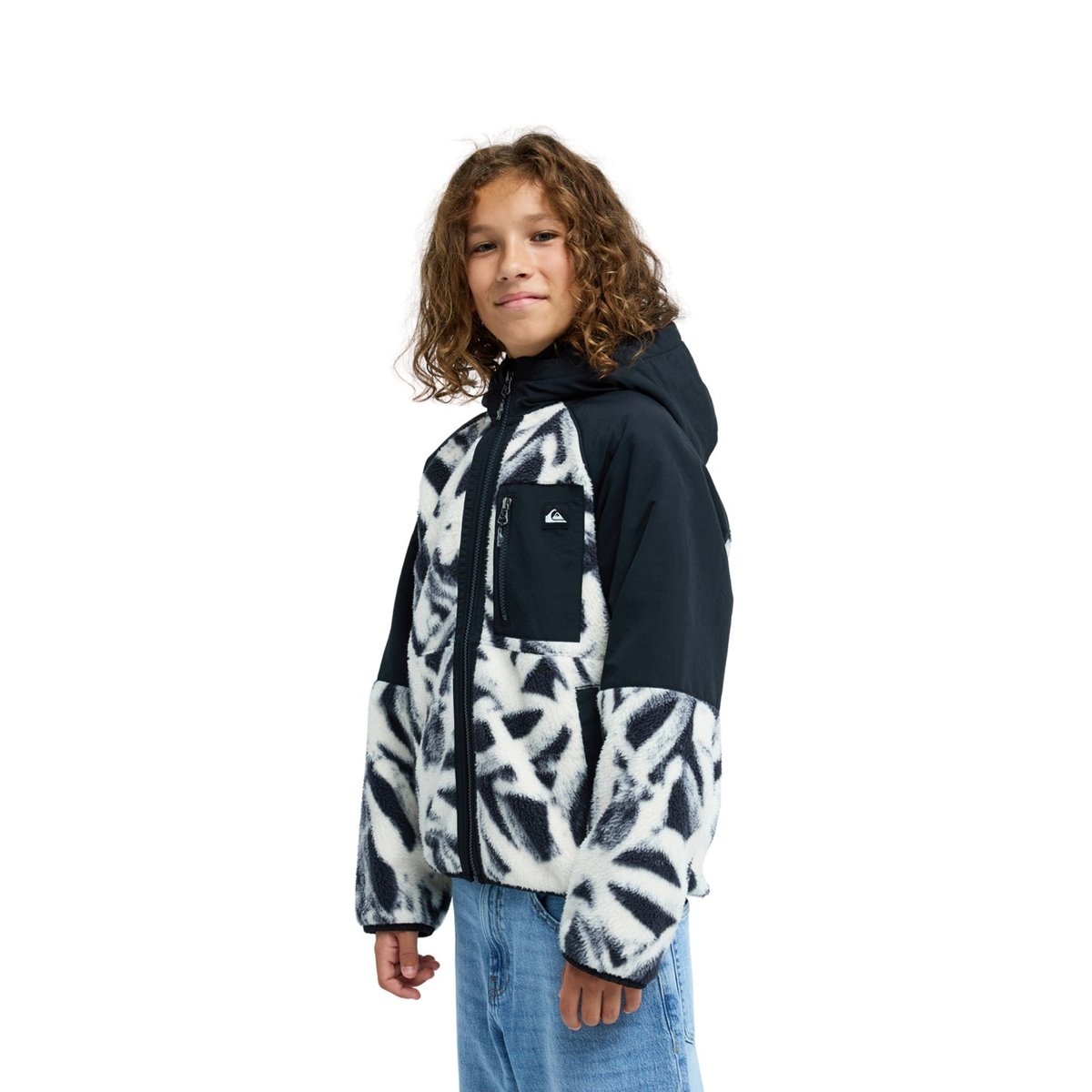 Sweat capuche zippé HAWKWINGS blanc bone white qs spray can 64, QUIKSILVER
