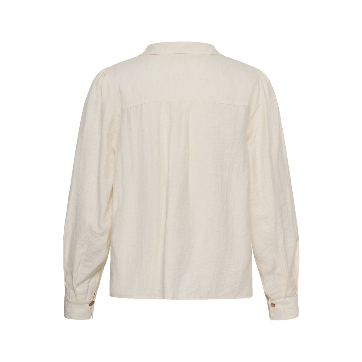 Chemise à manches longues blanc whisper white melange, CREAM