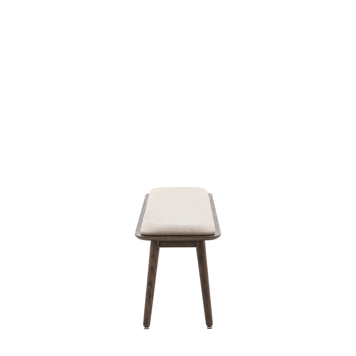 Hale Smoked Oak & Linen Upholstered 2 Seater Dining Bench (124 cm) smoked oak, ÉDITÉ