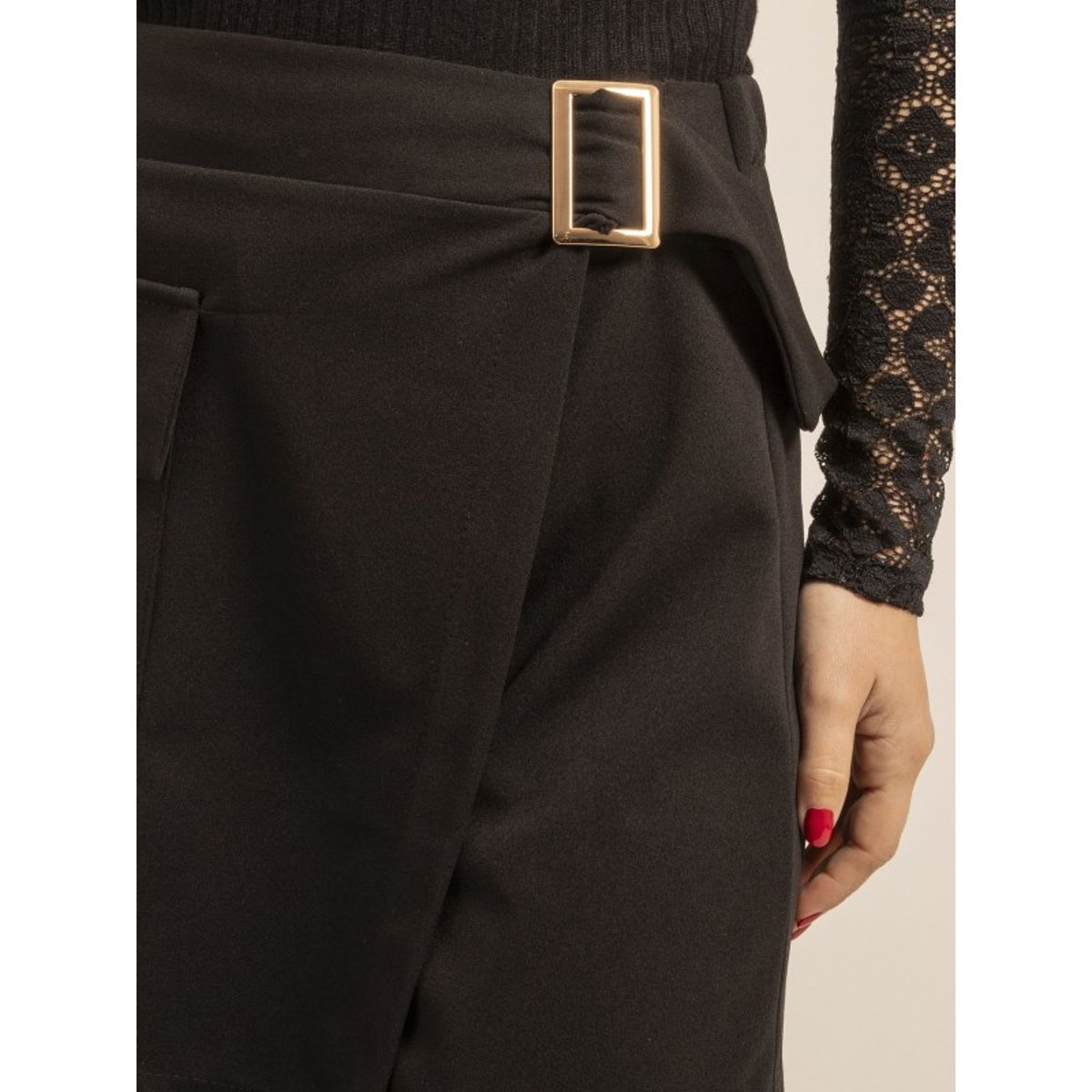 Jupe Short Xeparine noir, DONA LISA