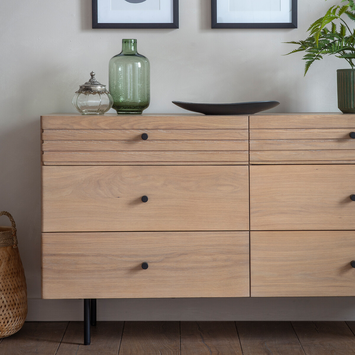 Batala Japandi Oak 6 Drawer Chest oak, ÉDITÉ