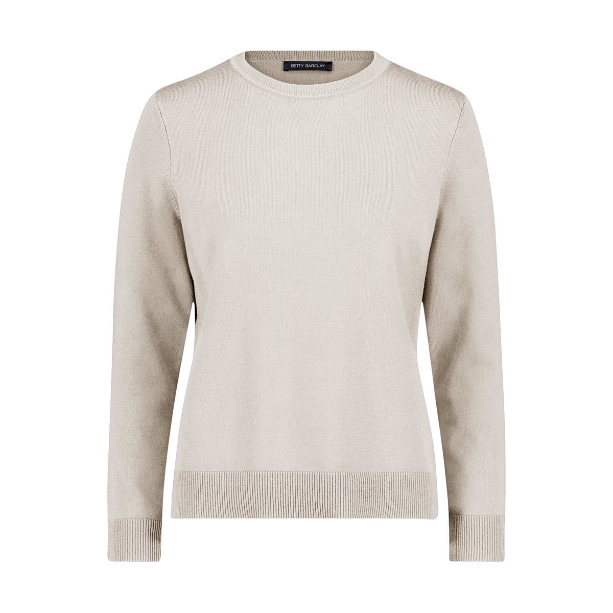 Pull-over en maille basique à encolure ronde pastel sand, BETTY BARCLAY