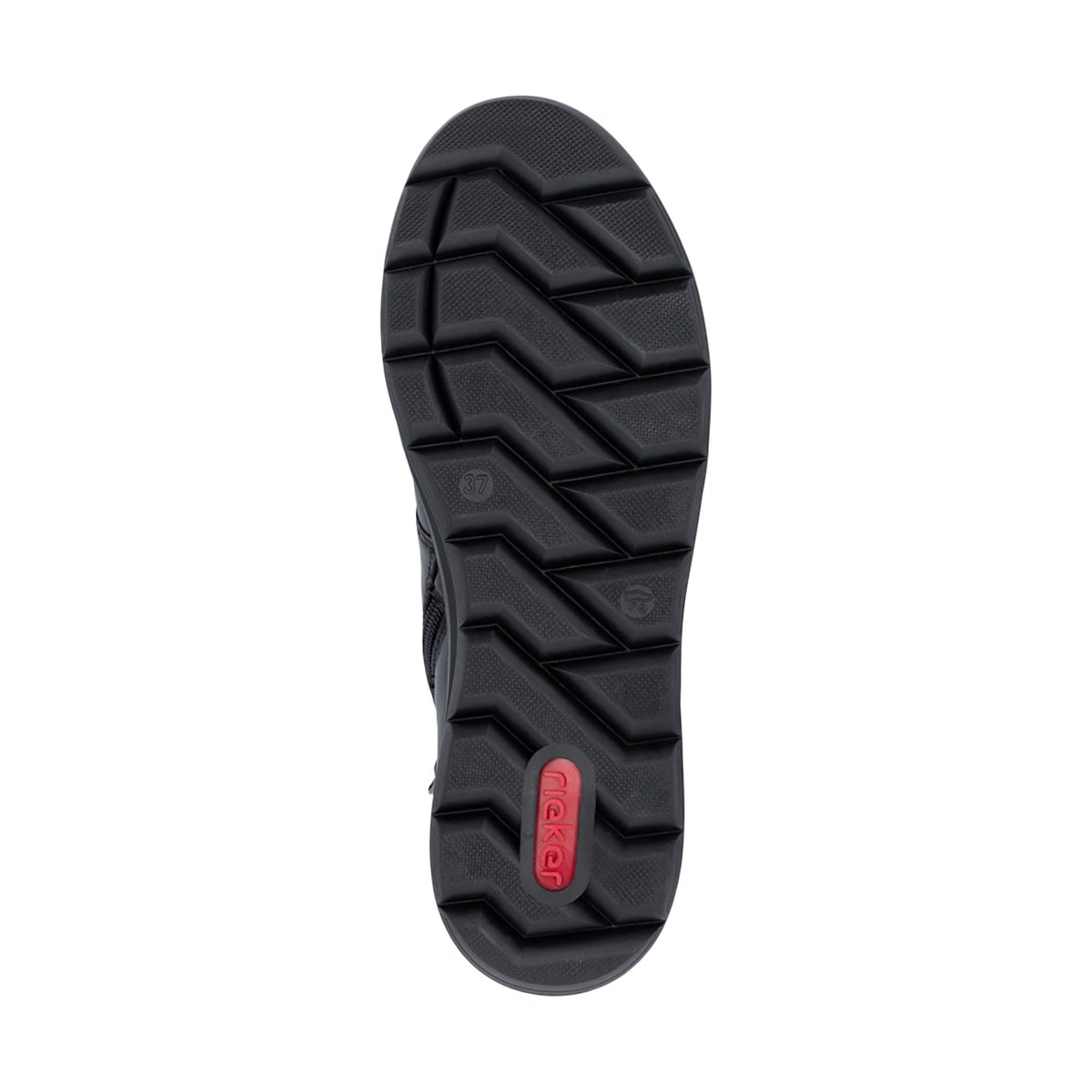 Basket Montante Cuir Cuba noir, RIEKER