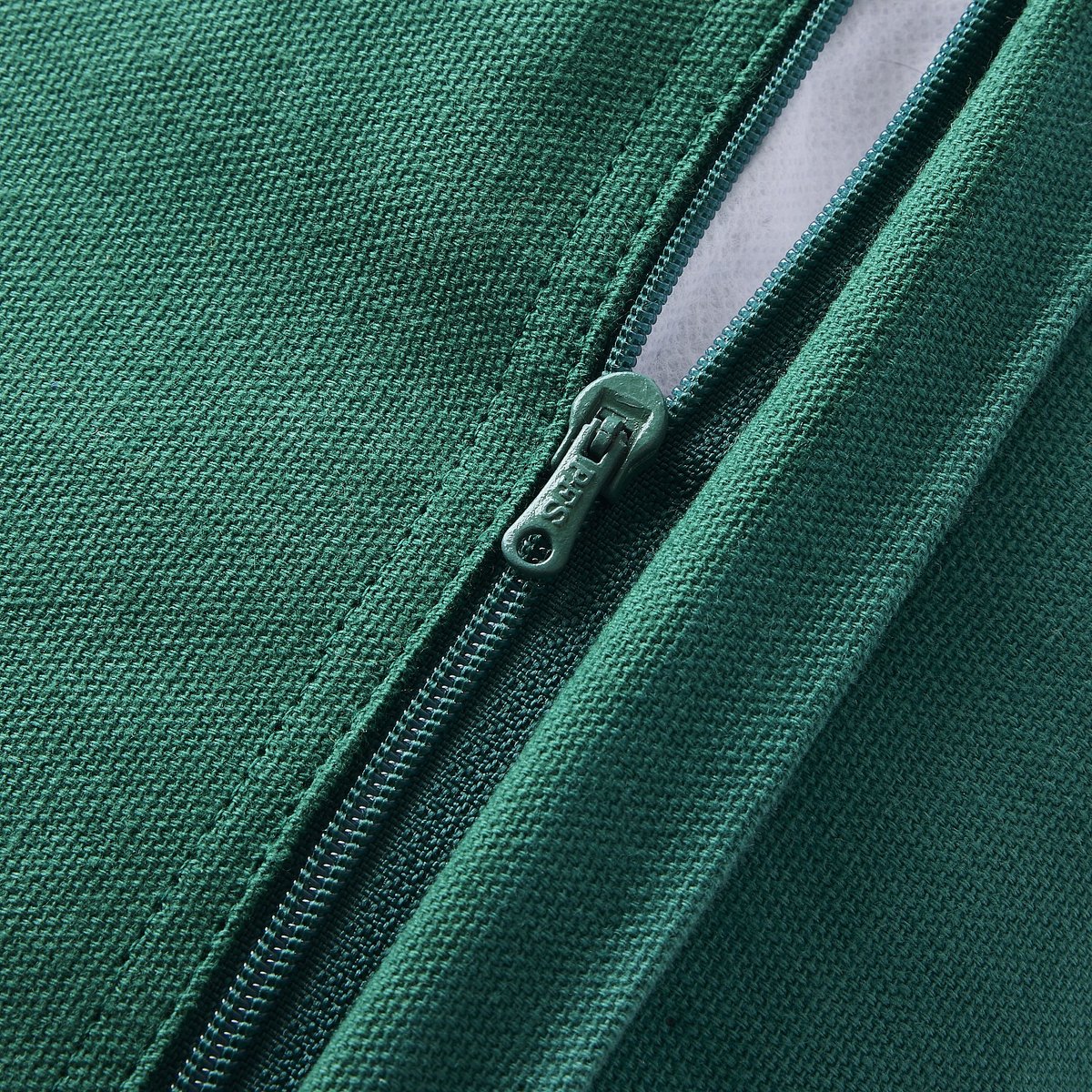Coussin coton DIEGO vert, HABITAT