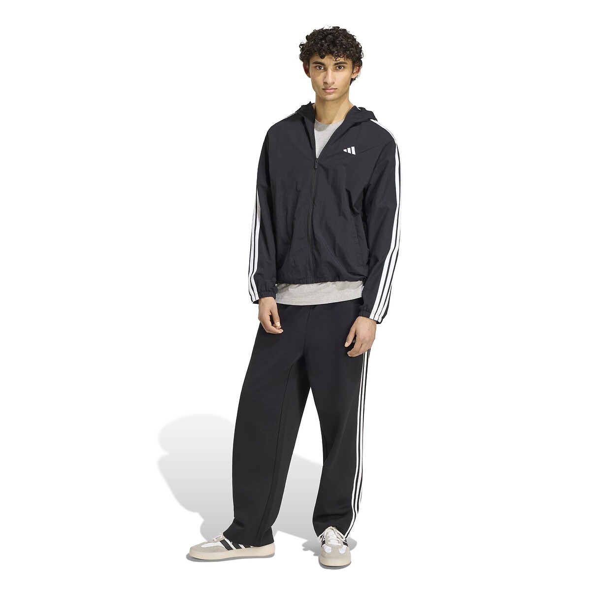 Veste à capuche, loose, ESSENTIALS noir, ADIDAS SPORTSWEAR