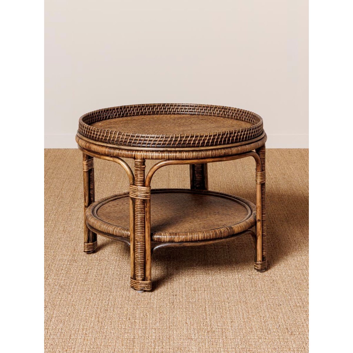 Table basse ronde en rotin VERACRUZ marron, CHEHOMA