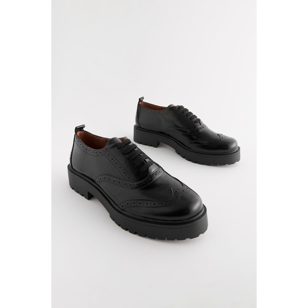 Chaussures richelieu épaisses à lacets noir, NEXT