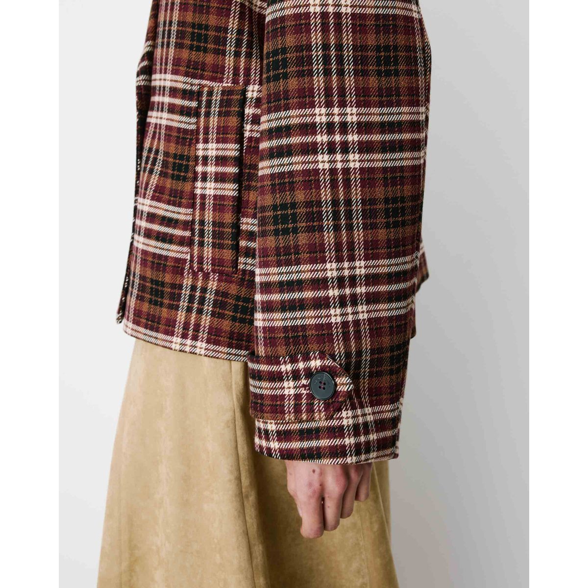 Manteau oversize croisé à carreaux cherry Ayme cherry, GRACE & MILA