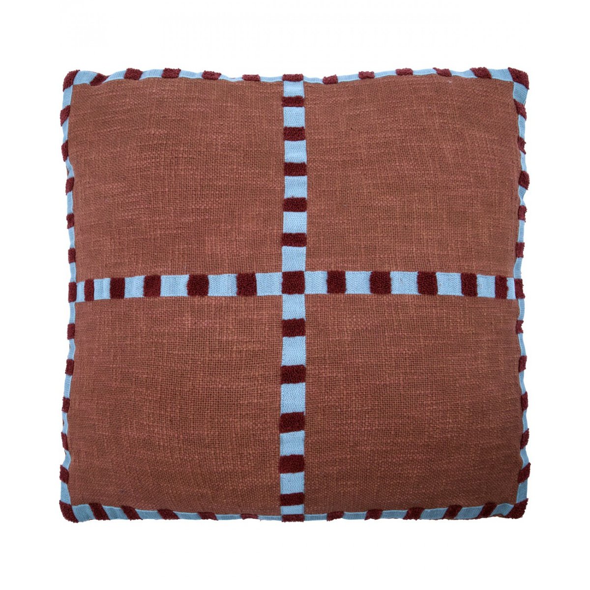 Housse de coussin Cross marron, HOUSE DOCTOR