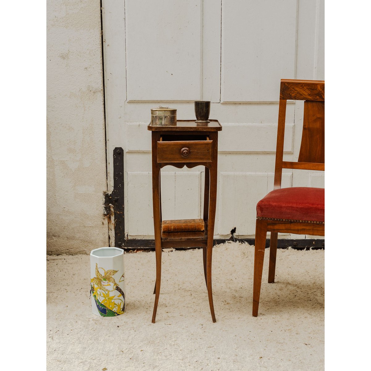 Sellette en bois Francine N°1649 - Bon état bois foncé, DEBONGOUT
