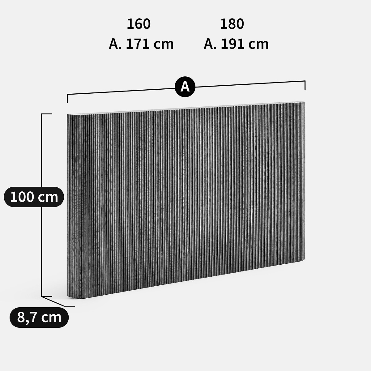 Mattan Oak/Walnut-Stained Veneer Headboard walnut, LA REDOUTE INTERIEURS