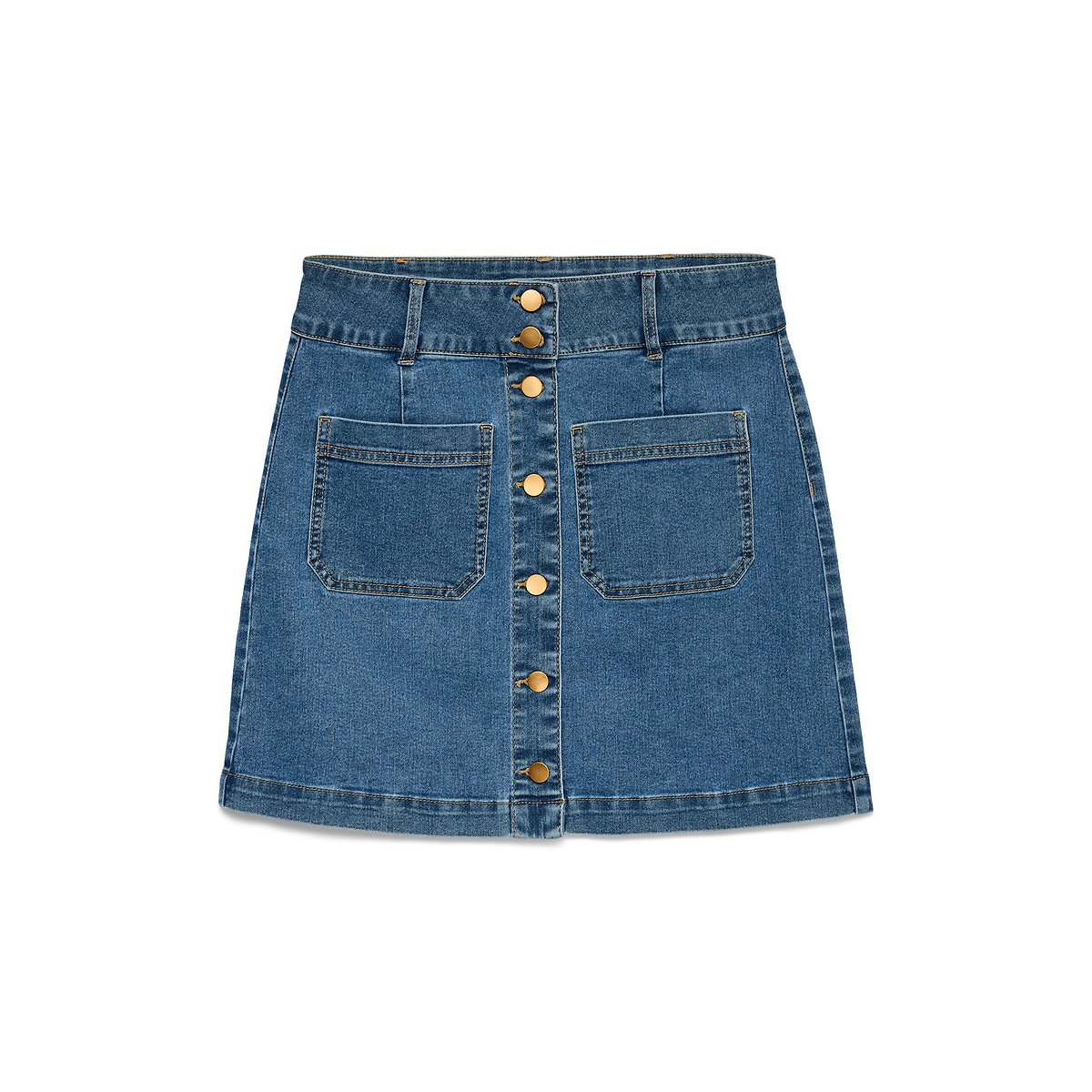 Jupe courte denim medium blue, VERO MODA