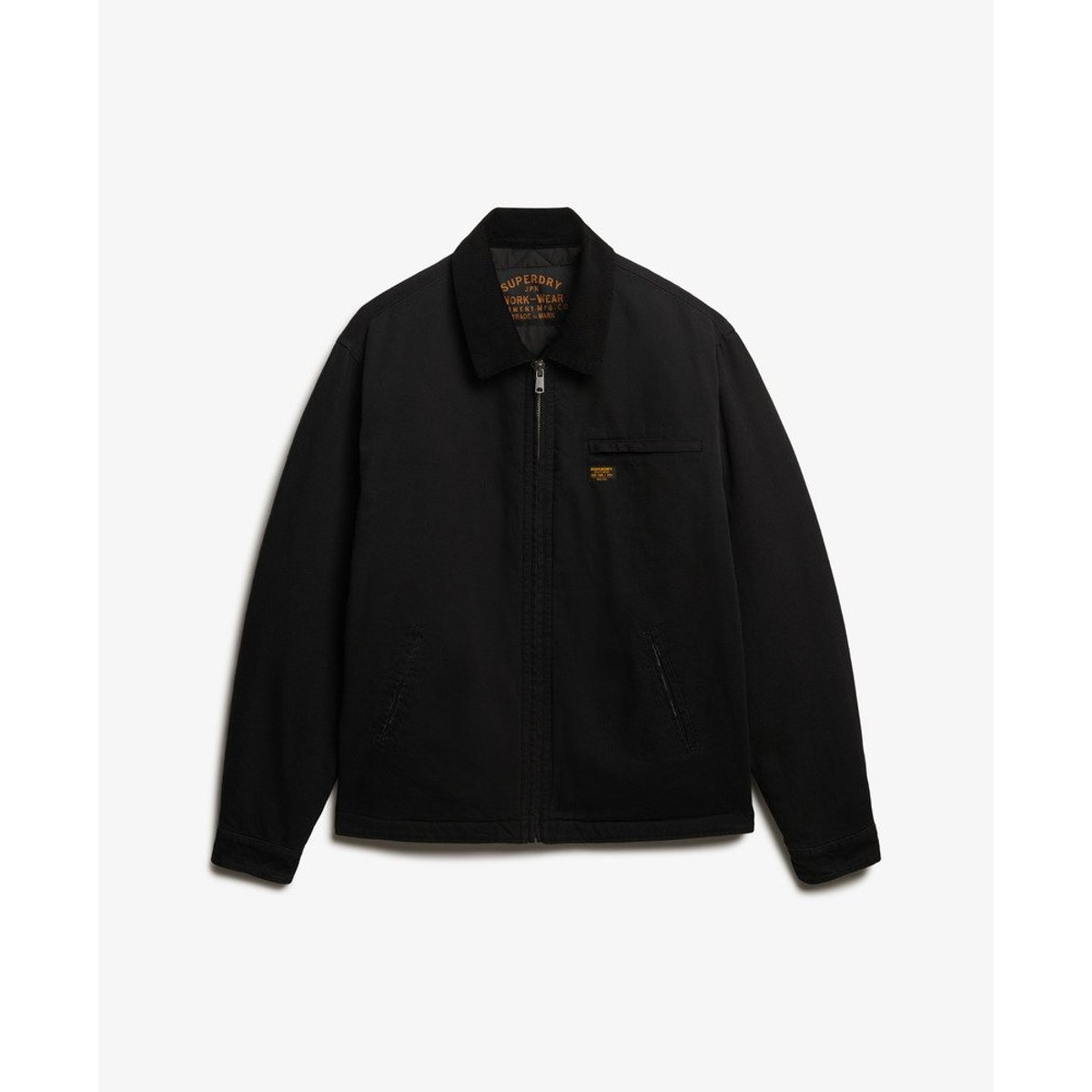 Veste Barn en Toile de Coton noir de jais, SUPERDRY