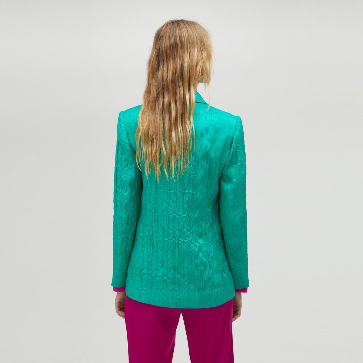 Blazer à manches longues turquoise, LOLA CASADEMUNT