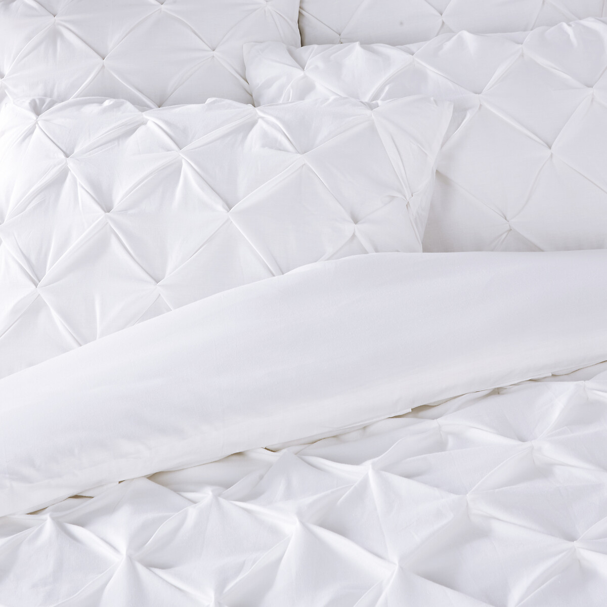 Housse de couette polycoton, Becado blanc, LA REDOUTE INTERIEURS