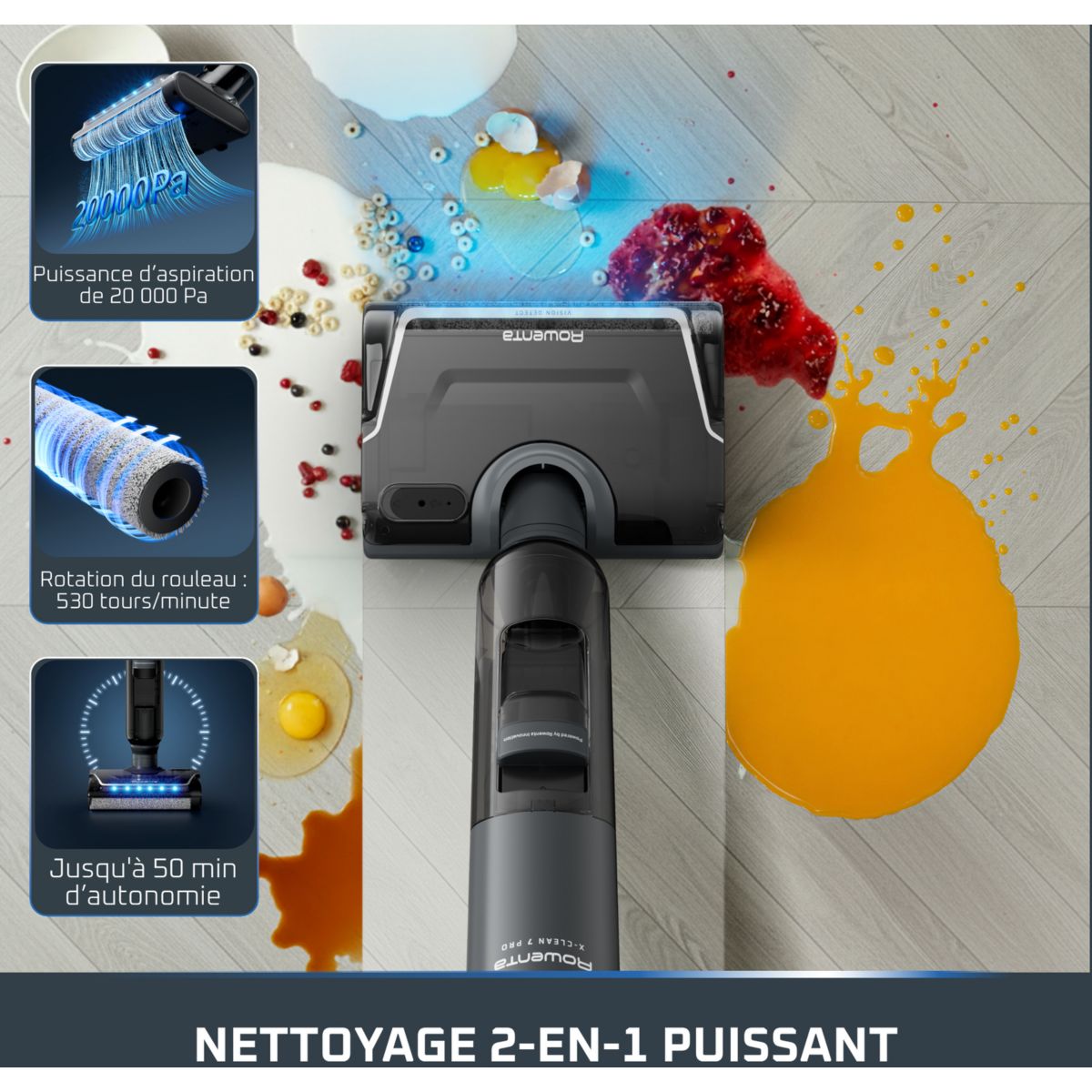 Aspirateur laveur X Clean 7 Pro GZ5856E0 couleur unique, ROWENTA