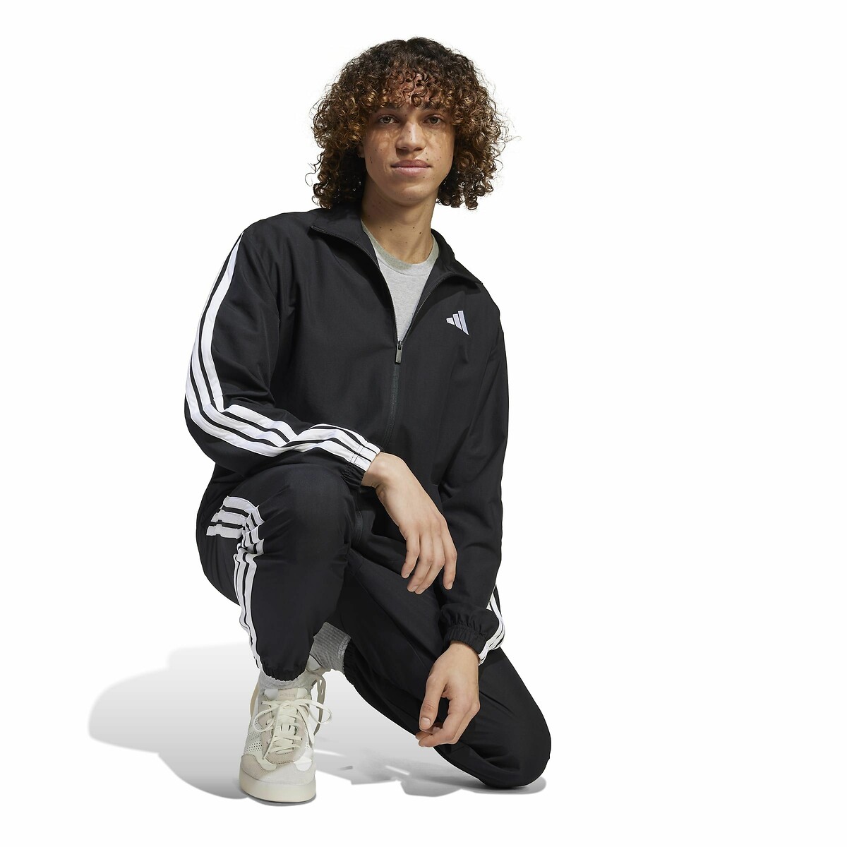 Survêtement en toile 3 bandes Sportswear Basic noir, ADIDAS SPORTSWEAR