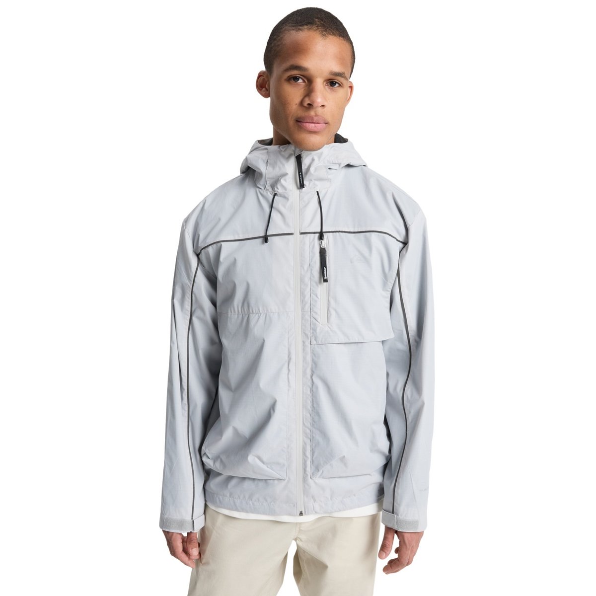 Veste imperméable à capuche FULL RIG gris micro chip, QUIKSILVER