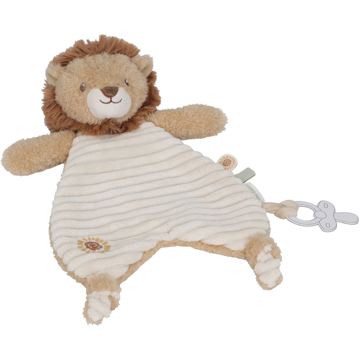 Doudou attache sucette beige, marron, LITTLE DUTCH