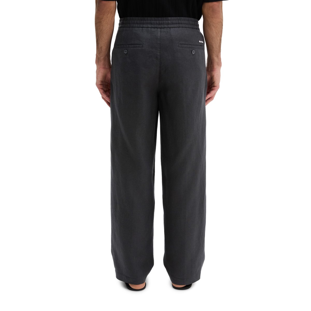 Pantalon Modèle Mossbo Jogger loose en lin fin noir, MARC O'POLO