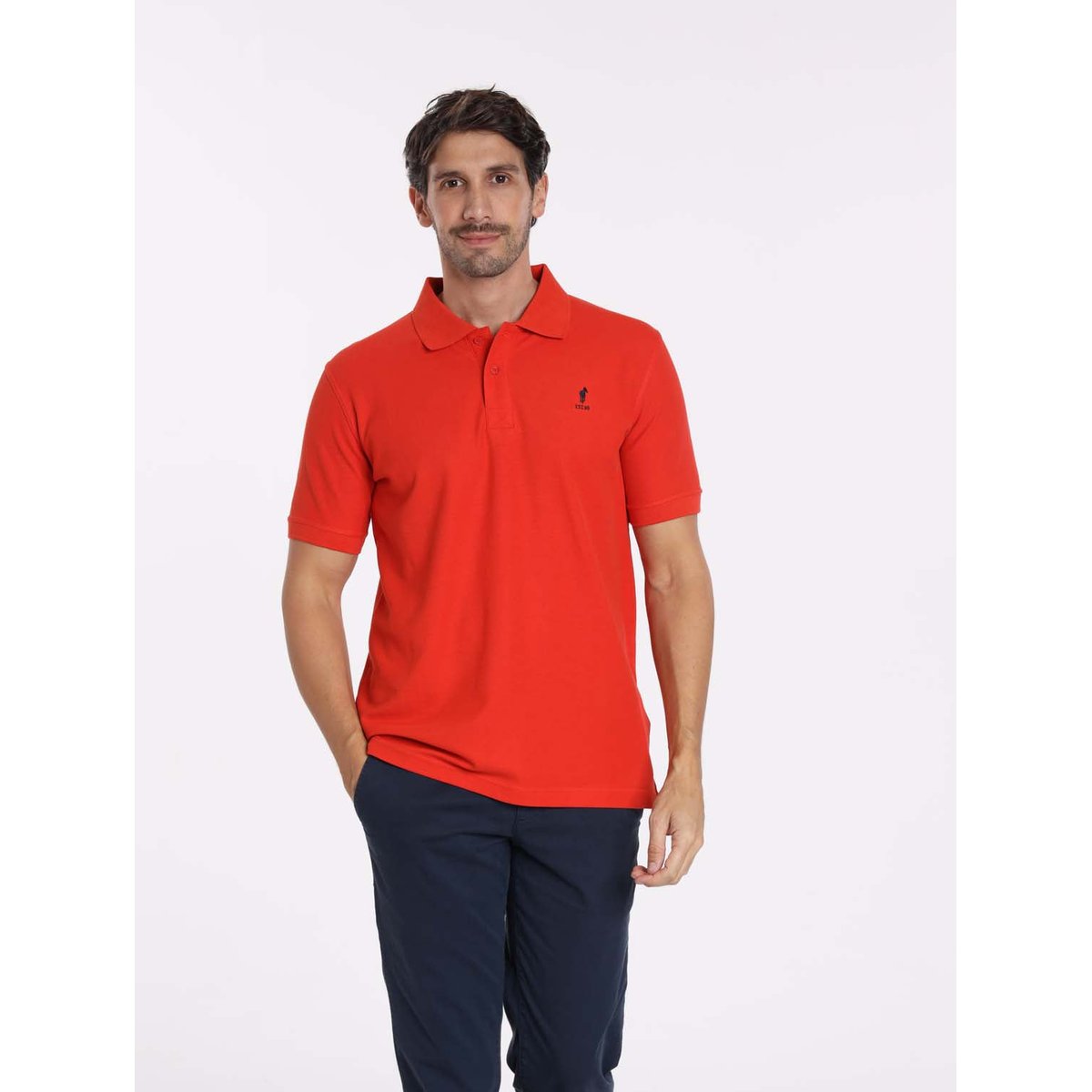 Polos manches courtes en coton ORLY rouge, GENTLEMAN FARMER