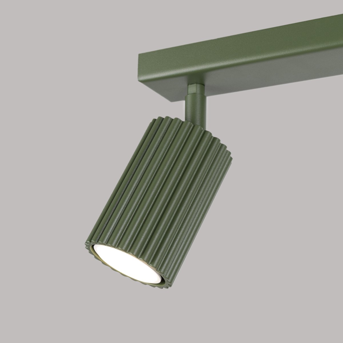 Plafonnier Aluminium Vert Olive GU10 2 Karbon vert, EDEN