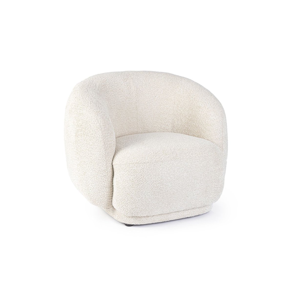 Fauteuil 1 place en tissu bouclette beige - ELLA beige, HELLIN, DEPUIS 1862