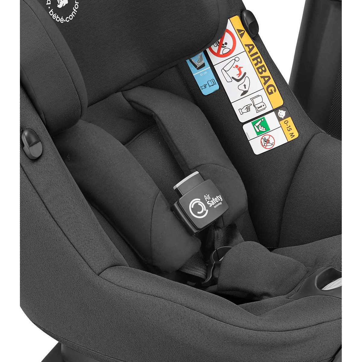 Siège auto pivotant Isofix avec airbags AxissFix Air noir authentique, BEBECONFORT