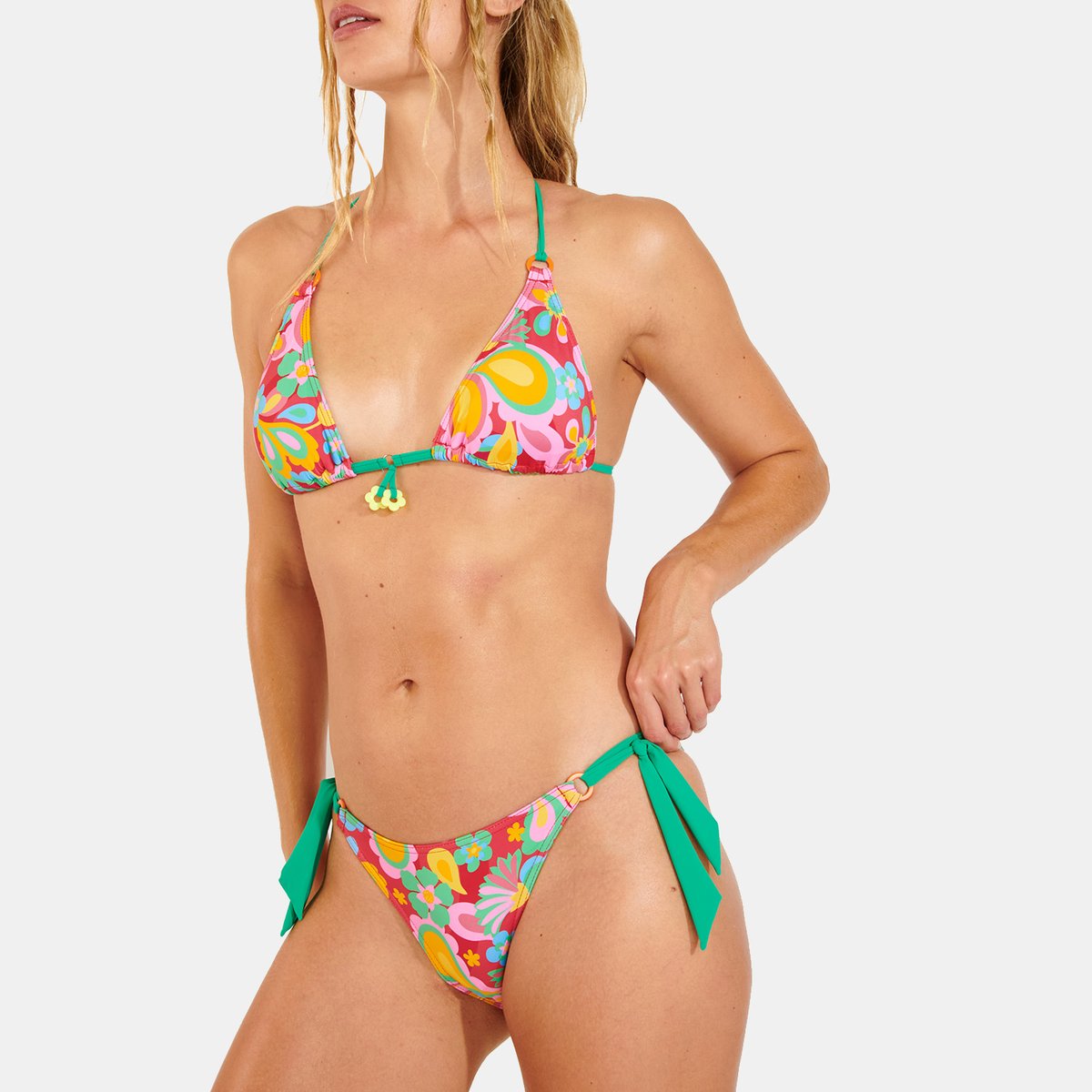 Bas de maillot culotte nouée Dena - SUNNYPOP rouge, BANANA MOON