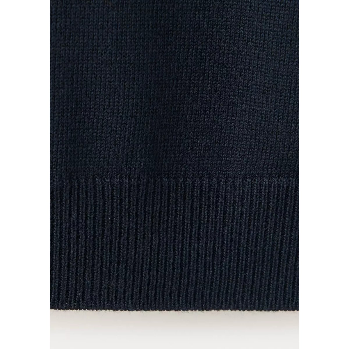 Pull col polo à sequins bleu marine, MANGO