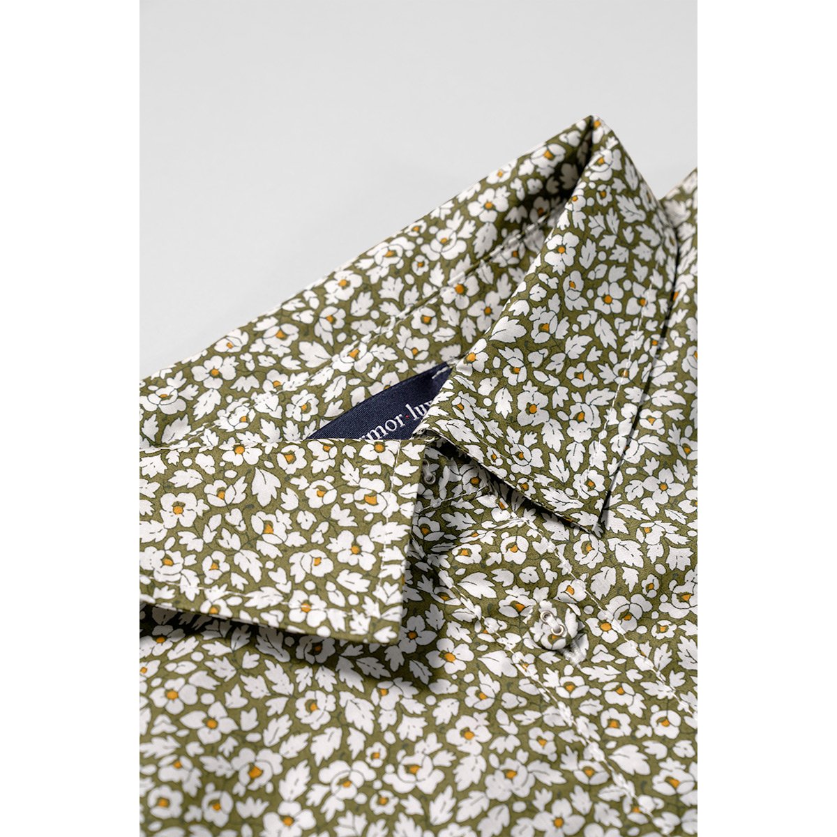 Chemise imprimée - coton imprimé feather green, ARMOR-LUX