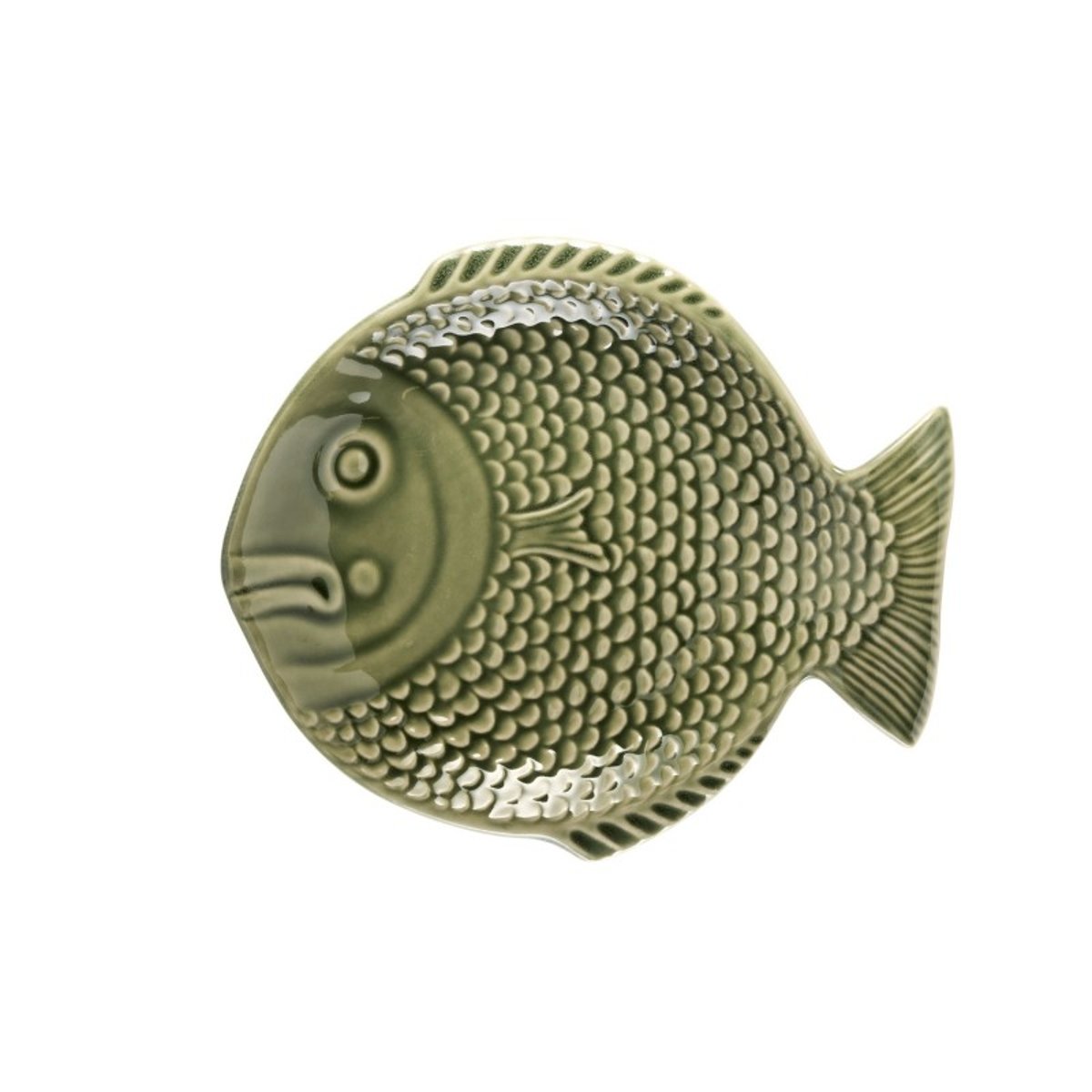 Plat poisson grès vert, MADAM STOLTZ