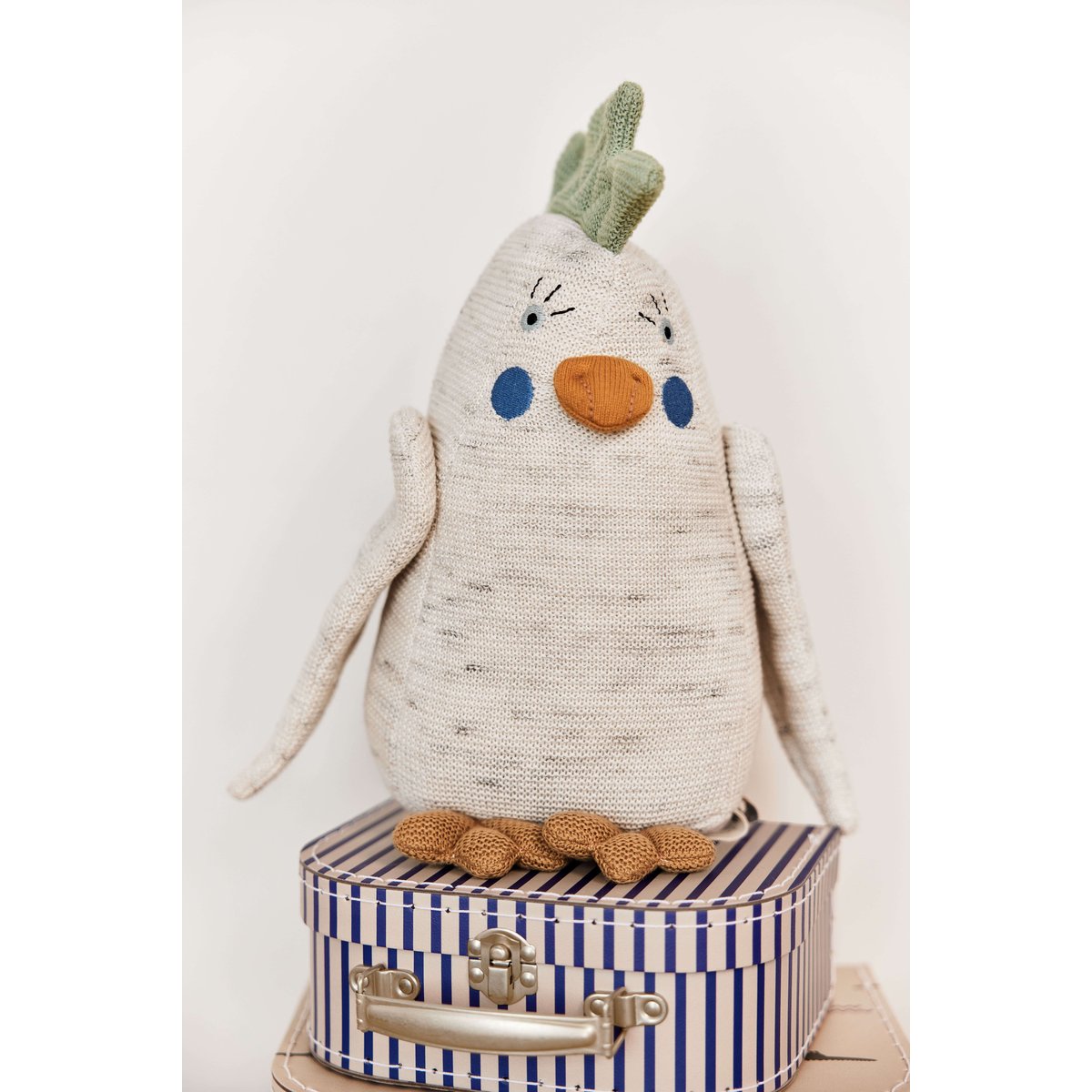Lot de 2 valises pour enfants à rayures MINI beige, OYOY LIVING DESIGN