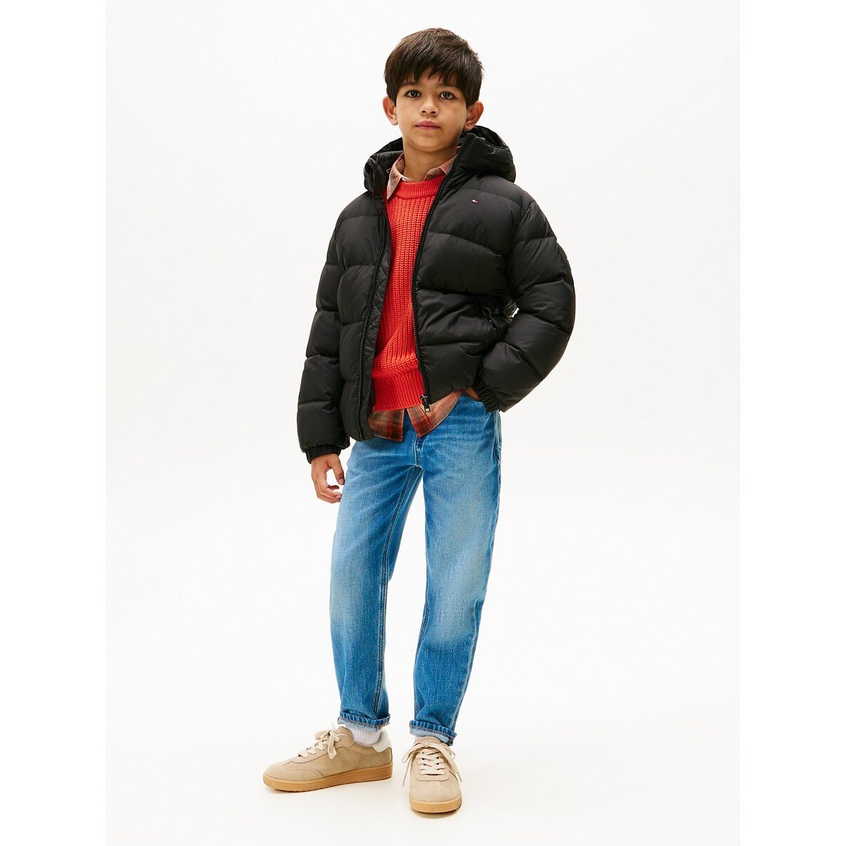 Hooded Padded Jacket black, TOMMY HILFIGER