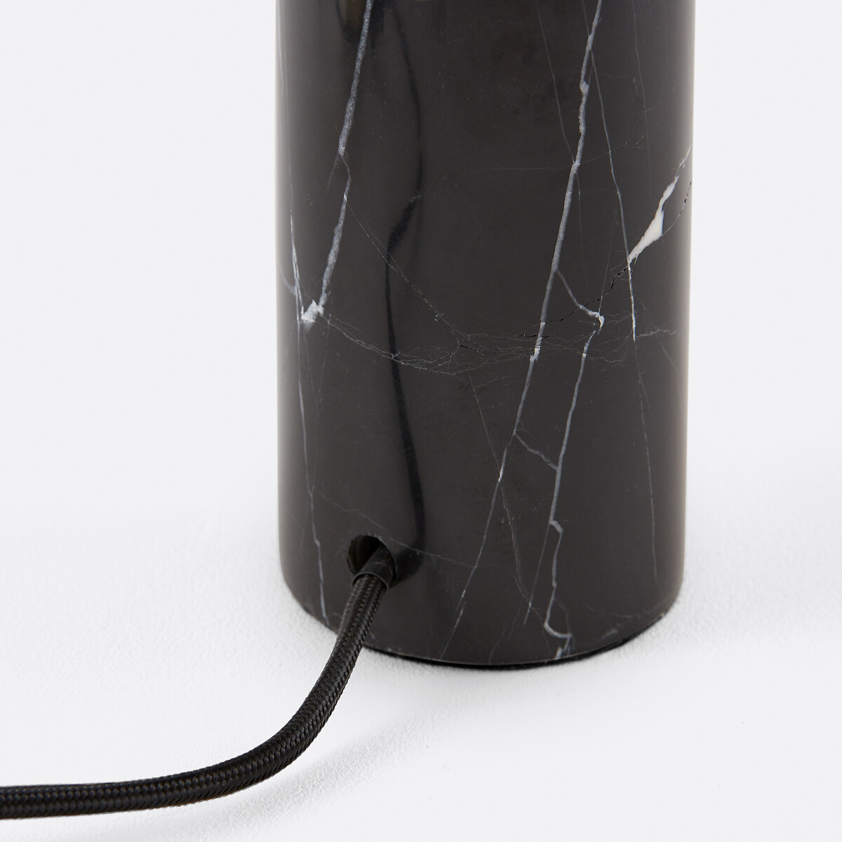 Lámpara de mesa, vidrio opalino y mármol, altura 27 cm, AGATHILDA negro, LA REDOUTE INTERIEURS