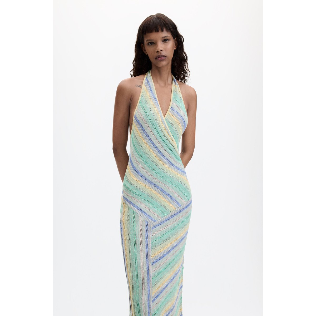 Robe en maille sans manches noir, DESIGUAL